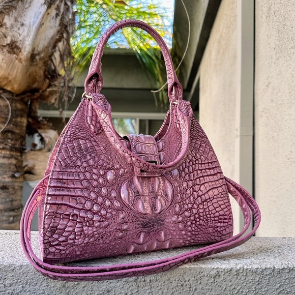 Brahmin Handbags - NWT Brahmin‎ Adrian Mulberry Potion Melbourne Leather Satchel